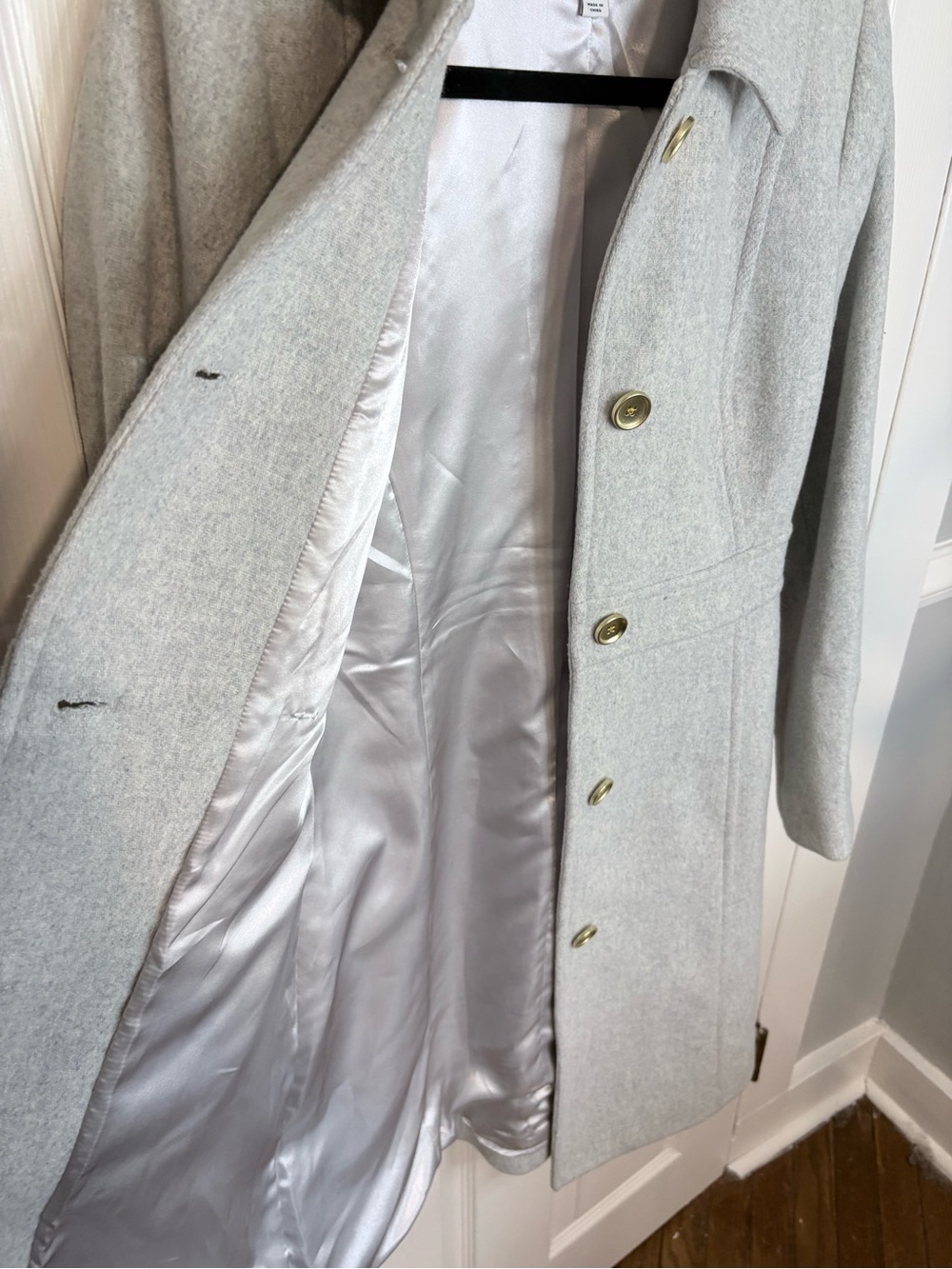 J.Crew Factory Lady Day Wool Blend Coat Heather Dusk Grey Size 0 - Picture 9 of 12
